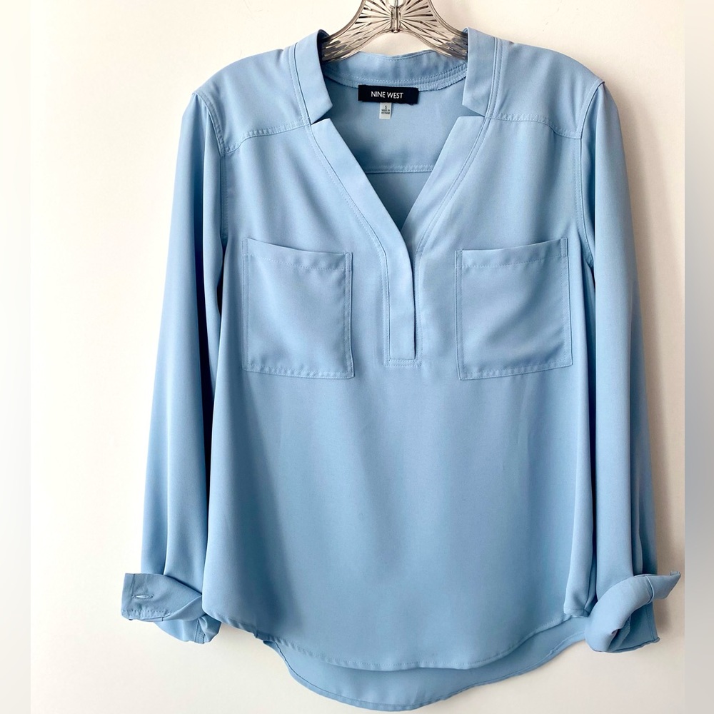 Effortless Powder Blue Blouse